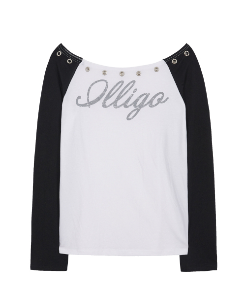 ILLIGO（イリゴ）の「ラグランオフショルダー ロングスリーブ ブラック（Tシャツ/カットソー・レディース・その他・OS）」の4枚目の写真