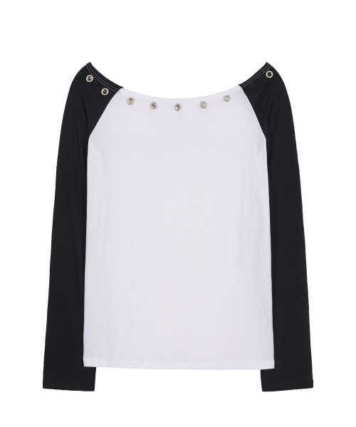 ILLIGO（イリゴ）の「ラグランオフショルダー ロングスリーブ ブラック（Tシャツ/カットソー・レディース・その他・OS）」の5枚目の写真