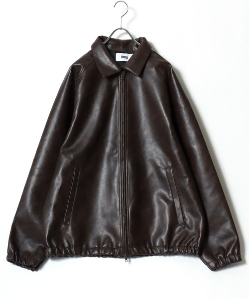 セール】2026SS MRU/エムアールユー オーバーサイズ ダブルジップ PU