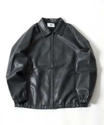 MRU（エムアールユー）の「2025AW MRU/エムアールユー オーバーサイズ ダブルジップ PUレザージャケット レディース メンズ（ブルゾン）」