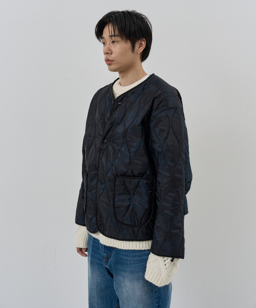 NUAKLE(ヌアクル)の「(m) カモフラージュキルティングジャンパー_ネイビー(その他アウター・メンズ・その他・1/2)」の2枚目の写真