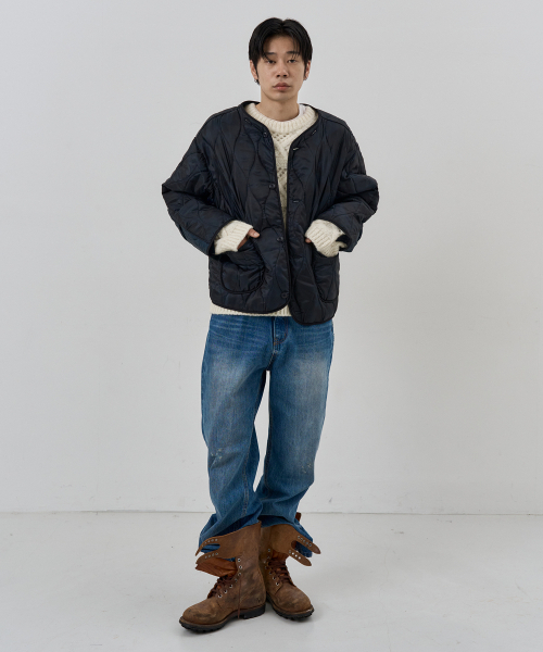 NUAKLE(ヌアクル)の「(m) カモフラージュキルティングジャンパー_ネイビー(その他アウター・メンズ・その他・1/2)」の4枚目の写真
