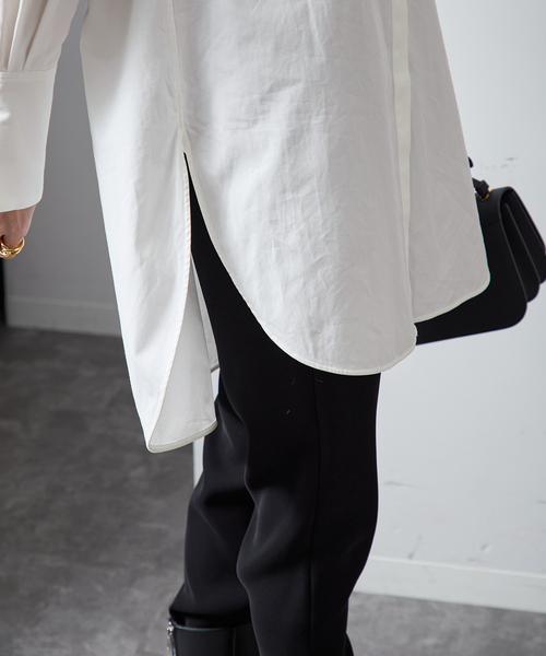 VERMEIL par iena(ヴェルメイユパーイエナ)の「ソフトブロードバンドカラーシャツ(シャツ/ブラウス・レディース・スカイブルー/ホワイト・FREE)」の16枚目の写真