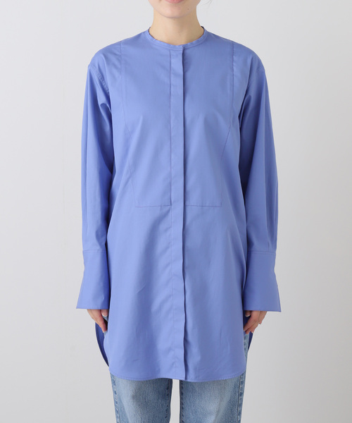 VERMEIL par iena(ヴェルメイユパーイエナ)の「ソフトブロードバンドカラーシャツ(シャツ/ブラウス・レディース・スカイブルー/ホワイト・FREE)」の14枚目の写真