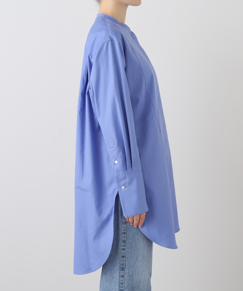 VERMEIL par iena(ヴェルメイユパーイエナ)の「ソフトブロードバンドカラーシャツ(シャツ/ブラウス・レディース・スカイブルー/ホワイト・FREE)」の5枚目の写真