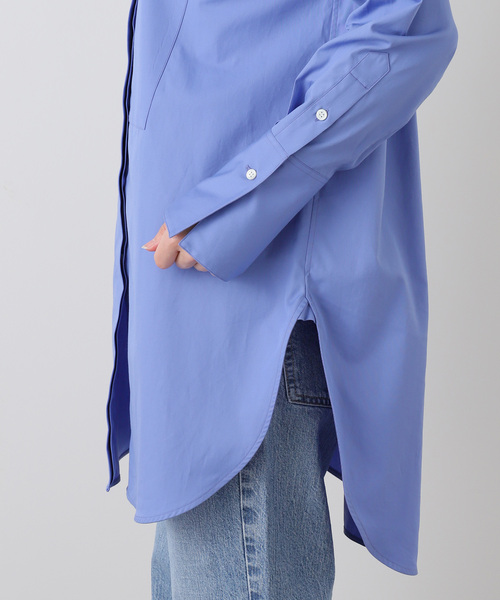 VERMEIL par iena(ヴェルメイユパーイエナ)の「ソフトブロードバンドカラーシャツ(シャツ/ブラウス・レディース・スカイブルー/ホワイト・FREE)」の7枚目の写真