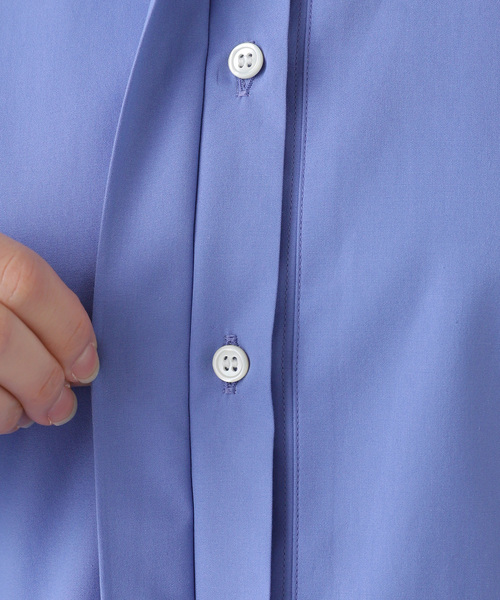 VERMEIL par iena(ヴェルメイユパーイエナ)の「ソフトブロードバンドカラーシャツ(シャツ/ブラウス・レディース・スカイブルー/ホワイト・FREE)」の8枚目の写真