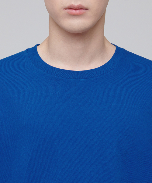 MUSINSA STANDARD（ムシンサスタンダード）の「オーバーサイズクルーネックTシャツ[ブルー]（Tシャツ/カットソー・メンズ・その他・SMALL/MEDIUM/LARGE/X-LARGE/XX-LARGE/XXX-LARGE）」の3枚目の写真