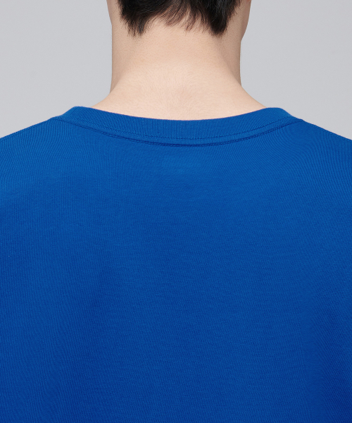 MUSINSA STANDARD（ムシンサスタンダード）の「オーバーサイズクルーネックTシャツ[ブルー]（Tシャツ/カットソー・メンズ・その他・SMALL/MEDIUM/LARGE/X-LARGE/XX-LARGE/XXX-LARGE）」の4枚目の写真