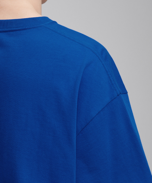 MUSINSA STANDARD（ムシンサスタンダード）の「オーバーサイズクルーネックTシャツ[ブルー]（Tシャツ/カットソー・メンズ・その他・SMALL/MEDIUM/LARGE/X-LARGE/XX-LARGE/XXX-LARGE）」の5枚目の写真