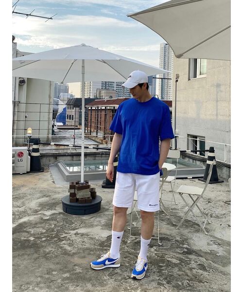 MUSINSA STANDARD（ムシンサスタンダード）の「オーバーサイズクルーネックTシャツ[ブルー]（Tシャツ/カットソー・メンズ・その他・SMALL/MEDIUM/LARGE/X-LARGE/XX-LARGE/XXX-LARGE）」の10枚目の写真