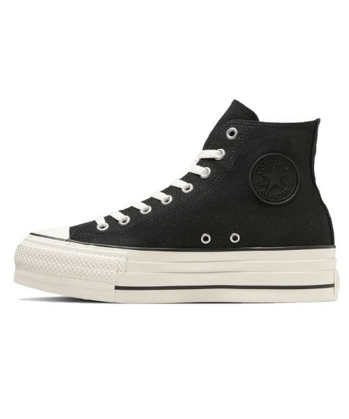 STYLISE(スタイライズ)の「【CONVERSE】ALL STAR LIFTED OVERTAPE HI(スニーカー・レディース・ホワイト×ブラック/ブラック・22.5cm/23.0cm/22.0cm/23.5cm/24.0cm)」の1枚目の写真