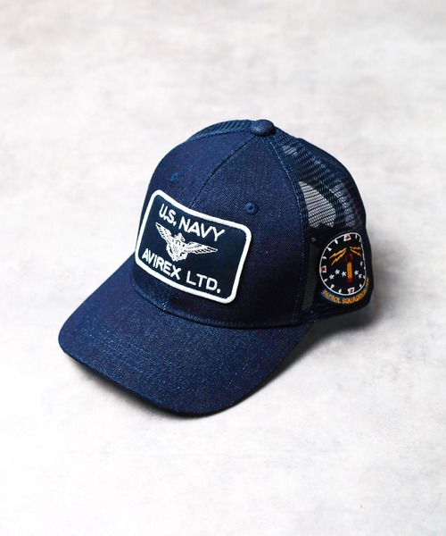 AVIREX(アヴィレックス)の「■AVIREX■U.S NAVY MESH CAP(キャップ・メンズ・カーキ/サックスブルー/インディゴブルー・FREE)」の1枚目の写真