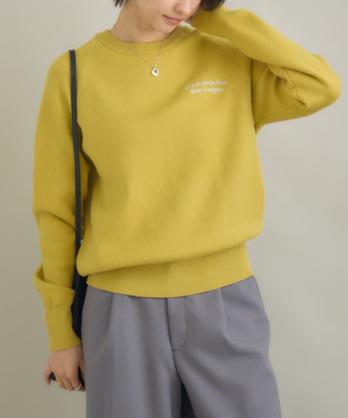 KATHARINE ROSS(キャサリンロス)の「【PILLINI/ピリーニ】もっちりロゴemb.プルオーバー(スウェット・レディース・グレー/オフホワイト/イエロー・MEDIUM)」の15枚目の写真