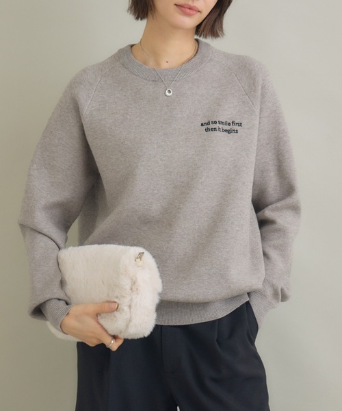 KATHARINE ROSS(キャサリンロス)の「【PILLINI/ピリーニ】もっちりロゴemb.プルオーバー(スウェット・レディース・グレー/オフホワイト/イエロー・MEDIUM)」の7枚目の写真