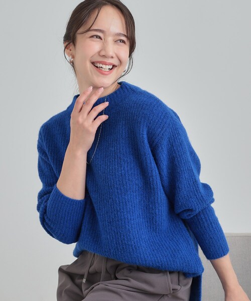 セール】【S-LL/洗濯機可】ふわふわが魅力 ハイネックニットプル