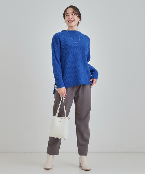 SHOO・LA・RUE(シューラルー)の「【S-LL/洗濯機可】ふわふわが魅力 ハイネックニットプルオーバー(ニット/セーター・レディース・スミクロ/ブルー系その他/オレンジ/アイボリー・01/02/04/03)」の19枚目の写真