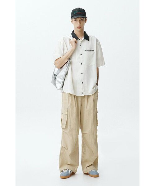 NODU（ノードユー）の「カーゴタックストリングワイドパンツ[ベージュ]（その他パンツ・レディース・その他・MEDIUM/LARGE/SMALL）」の2枚目の写真
