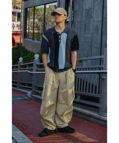 NODU（ノードユー）の「カーゴタックストリングワイドパンツ[ベージュ]（その他パンツ・レディース・その他・MEDIUM/LARGE/SMALL）」の5枚目の写真