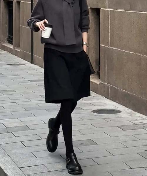 gossip!ロサンゼルス(ゴシップロサンゼルス)の「リラックスシルエット ハーフパンツ(その他パンツ・レディース・ブラック/ベージュ・FREE)」の6枚目の写真