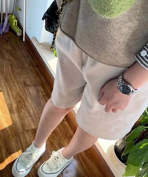 gossip!ロサンゼルス(ゴシップロサンゼルス)の「リラックスシルエット ハーフパンツ(その他パンツ・レディース・ブラック/ベージュ・FREE)」の8枚目の写真
