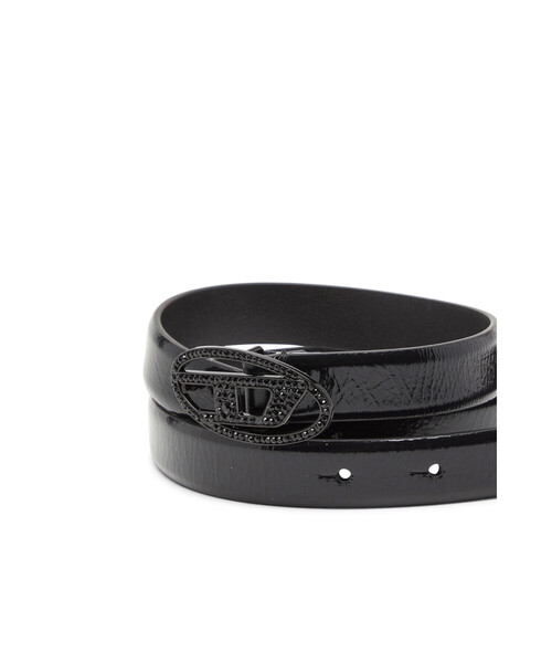 DIESEL B-1dr Strass 20 ブラックベルト Women's 1.9cm slim leather