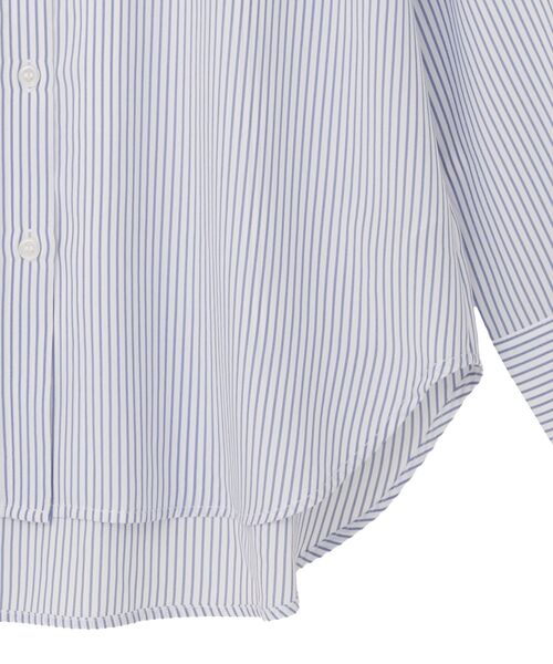 Green　Parks（グリーンパークス）の「ホワイトインナーバンドカラーシャツ（シャツ/ブラウス・レディース・オフホワイト/ストライプ・FREE）」の21枚目の写真