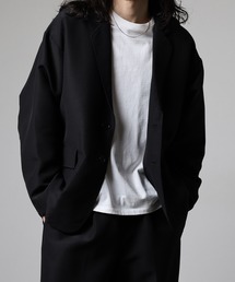 オーバーサイズ」に該当するメンズのテーラードジャケット（ブラック