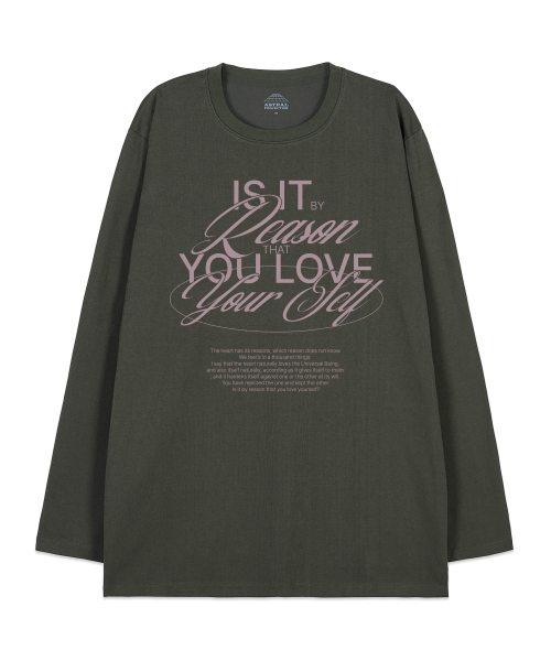 ASTRAL PROJECTION(アストラルプロジェクション)の「リーズンオーバーサイズロングスリーブTシャツ_カーキ(Tシャツ/カットソー・メンズ・その他・LARGE/MEDIUM/X-LARGE/XX-LARGE)」の1枚目の写真