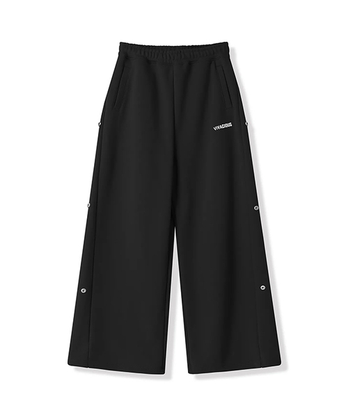 Vivacious(ビバシャス)の「Snap Wide Pants - 3COL(その他パンツ・レディース・ピンク/グレー/ブラック・SMALL/MEDIUM)」の1枚目の写真