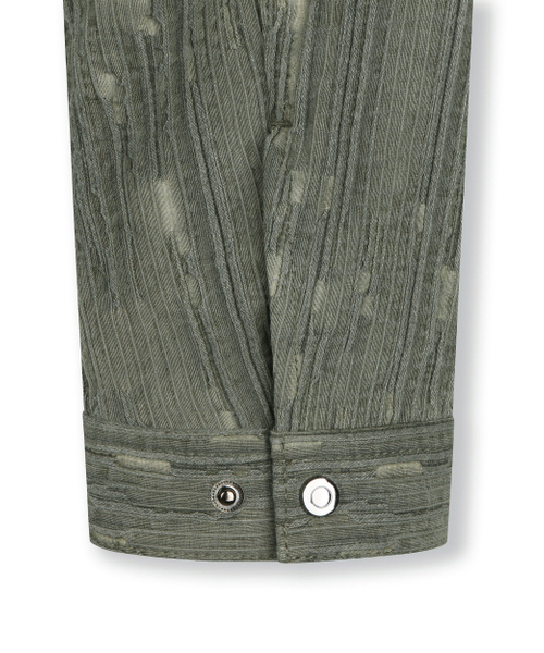 BESLOW(ビースロー)の「WASHED LINEN JACQUARD WORK JACKET OLIVE(その他アウター・メンズ・その他・SMALL/MEDIUM/X-LARGE)」の7枚目の写真