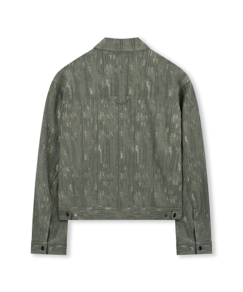 BESLOW(ビースロー)の「WASHED LINEN JACQUARD WORK JACKET OLIVE(その他アウター・メンズ・その他・SMALL/MEDIUM/X-LARGE)」の8枚目の写真
