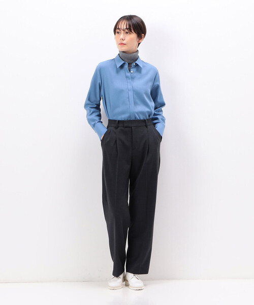 COMME CA(コムサ)の「〔 TALLサイズ 〕 ビエラ シャツ(シャツ/ブラウス・レディース・グレー/サックスブルー・13号/15号)」の7枚目の写真