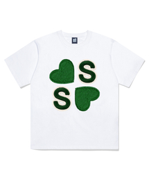 ラッキーエスプリンティング半袖Tシャツホワイト