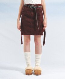 MAINBOOTH（メインブース）の「Wild Cargo Denim Skirt(VINTAGE RED)（スカート）」