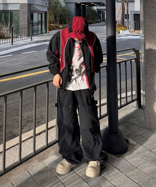 NOT4NERD(ノットフォーナード)の「Colour Block Nylon Windbreaker Jacket - Black(ナイロンジャケット・レディース・その他・SMALL/MEDIUM/LARGE/X-LARGE)」の17枚目の写真