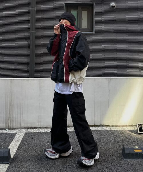 NOT4NERD(ノットフォーナード)の「Colour Block Nylon Windbreaker Jacket - Black(ナイロンジャケット・レディース・その他・SMALL/MEDIUM/LARGE/X-LARGE)」の5枚目の写真