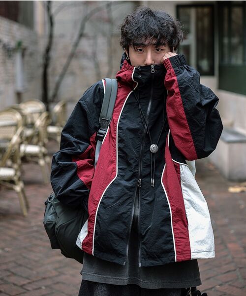 NOT4NERD(ノットフォーナード)の「Colour Block Nylon Windbreaker Jacket - Black(ナイロンジャケット・レディース・その他・SMALL/MEDIUM/LARGE/X-LARGE)」の7枚目の写真