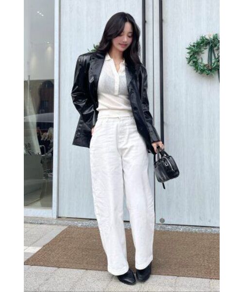 LADY VOLUME(レディーボリューム)の「LOOSE FIT THREE BUTTON LEATHER JACKET_BLACK(ライダースジャケット・レディース・その他・MEDIUM/SMALL)」の11枚目の写真