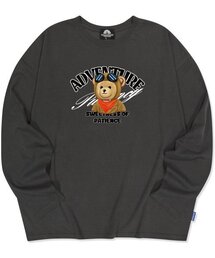 ADVENTURE BEAR GRAPHIC ロングスリーブ - ピグメントブラック
