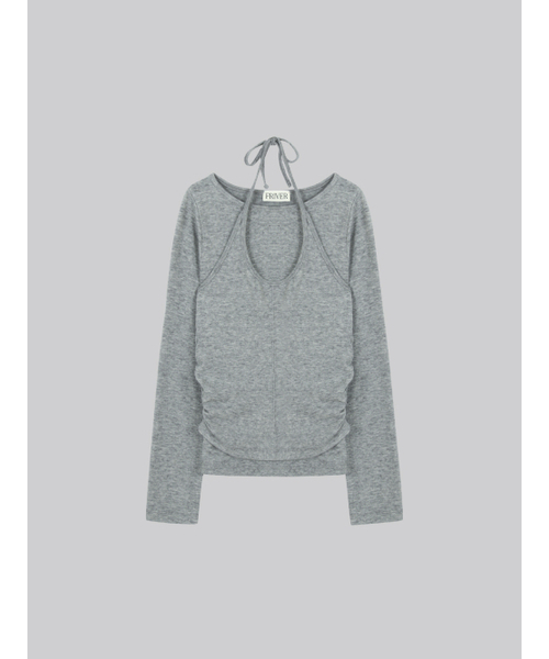 FRIVER07(フリバー07)の「Layered halter neck top set FRFA01LT07_Gray(Tシャツ/カットソー・レディース・ライトグレー・FREE)」の2枚目の写真