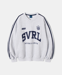 Diamond Layla（ダイアモンドレイラ）の「SVRL Club Vneck Sweatshirt T84 - White Melange（スウェット）」