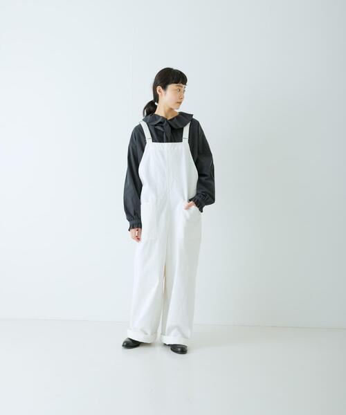 かぐれ（カグレ）の「バッククロスサロペット（サロペット/オーバーオール・レディース・インディゴブルー/ブラック/オフホワイト・FREE）」の6枚目の写真