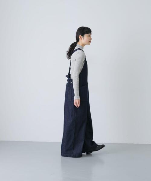 かぐれ（カグレ）の「バッククロスサロペット（サロペット/オーバーオール・レディース・インディゴブルー/ブラック/オフホワイト・FREE）」の12枚目の写真