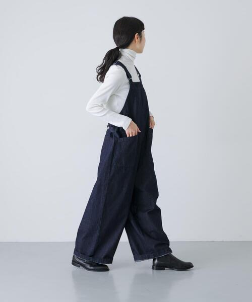 かぐれ（カグレ）の「バッククロスサロペット（サロペット/オーバーオール・レディース・インディゴブルー/ブラック/オフホワイト・FREE）」の14枚目の写真
