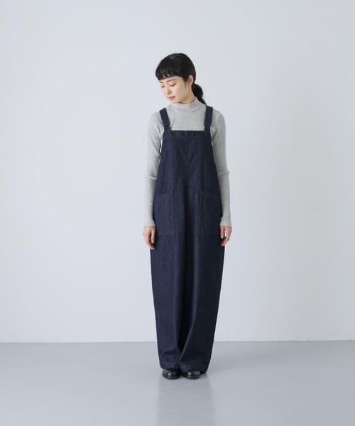 かぐれ（カグレ）の「バッククロスサロペット（サロペット/オーバーオール・レディース・インディゴブルー/ブラック/オフホワイト・FREE）」の17枚目の写真