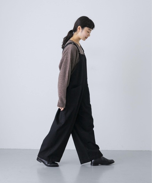 かぐれ：バッククロスサロペット / ブラック 美品 送料込 かぐれ（カグレ）の「バッククロスサロペット（サロペット