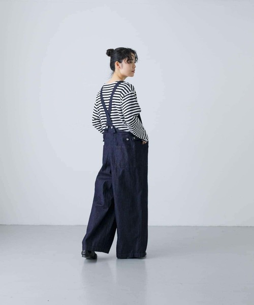 かぐれ　バッククロスサロペット　インディゴ かぐれ（カグレ）の「バッククロスサロペット（サロペット