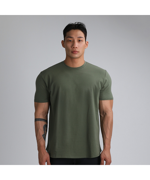 RVD(アールブイディー)の「無地モーダルマッスルフィット半袖Tシャツ(カーキ)(Tシャツ/カットソー・メンズ・その他・LARGE/2XL/X-LARGE)」の1枚目の写真
