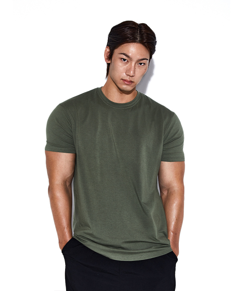 RVD(アールブイディー)の「無地モーダルマッスルフィット半袖Tシャツ(カーキ)(Tシャツ/カットソー・メンズ・その他・LARGE/2XL/X-LARGE)」の2枚目の写真